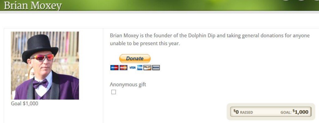 Brian Moxey Donate to Dolphin Dip